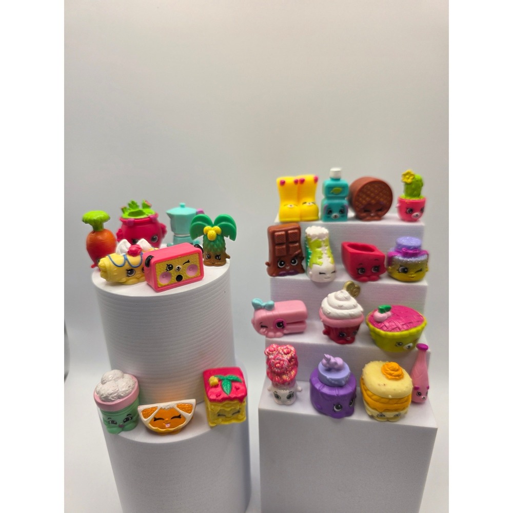 Shopkins Moose Toys Mixed Lot 24 Figures Food Household Accessories Miniatures